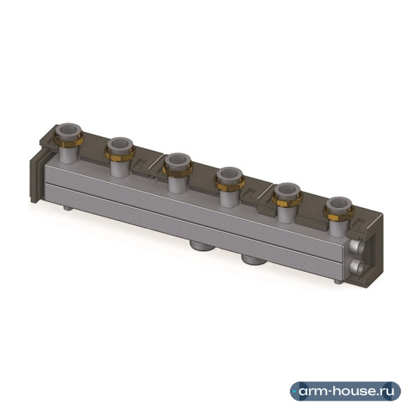 Гребёнка, ELSEN, DN32, подключение-2", 4 контура, размер отвода-2", мощность, кВт-150, расход-6,5 м3/ч, PN, бар-6, T°C -от +2 до +110, с теплоизоляцией