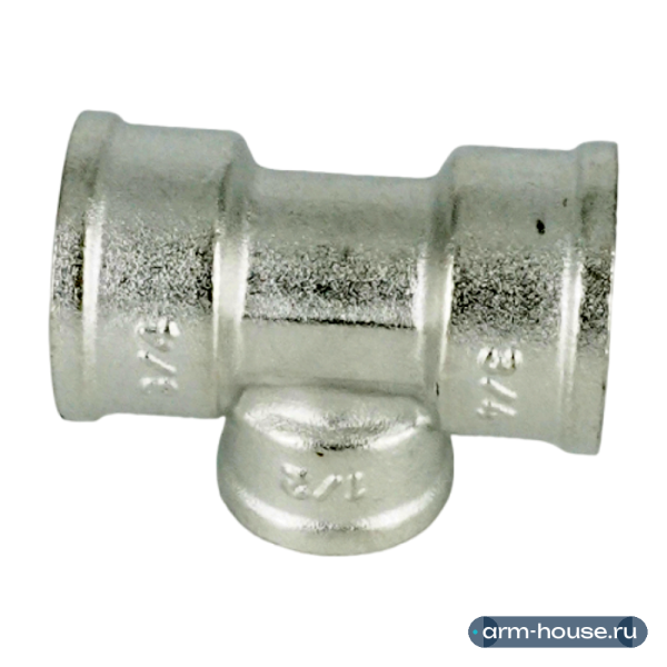 Тройник переходной ВВВ ELSEN, 3/4"х1/2"х3/4", TIN латунь