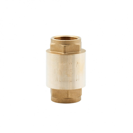 Клапан обратный 1/2" ВР-ВР, пружинный, с латунным седлом Alato