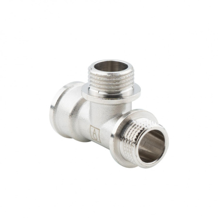 Тройник 1/2" ВР-НР-НР, никелированный Alato