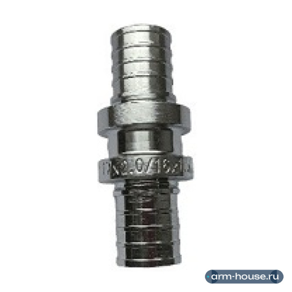 Муфта равнопроходная Rehau THERM S, 17 x 2.0, хромированная латунь