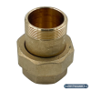 Сгон-американка прямой НВ ELSEN Metalit, 2", латунь, плоское уплотнение