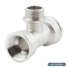 Тройник переходной 3/4" х 1/2" х 3/4" ВР-НР-ВР, никелированный Alato