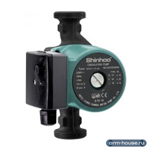 Насос циркуляционный SHINHOO BASIC 25-16 1х230 В, монтажная длина 230 мм