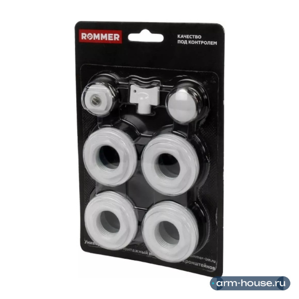 Монтажный комплект | Rommer 1/2" ,без кронштейнов 7 в 1