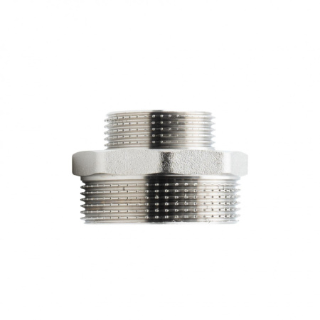 Ниппель переходной 2" х 1 1/4" , НР-НР, никелированный Alato