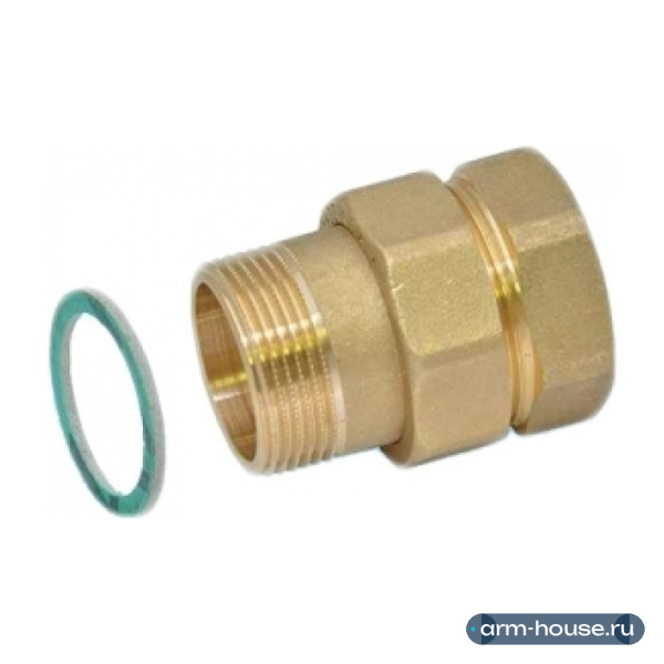 Разъёмное соединение американка Stout 1" НР/ВР прямое с плоским уплотнением SFT-0044-000001