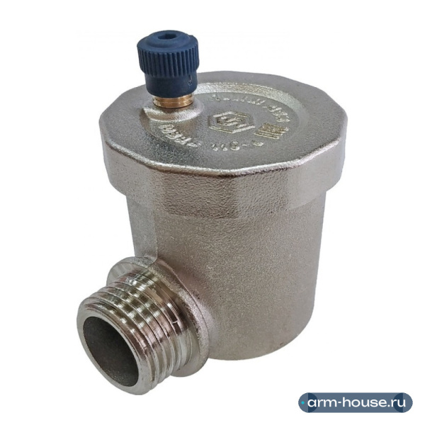 Воздухоотводчик Stout 1/2" автоматический угловой, вертикальный выпуск, никель (SVS-1013-000015)