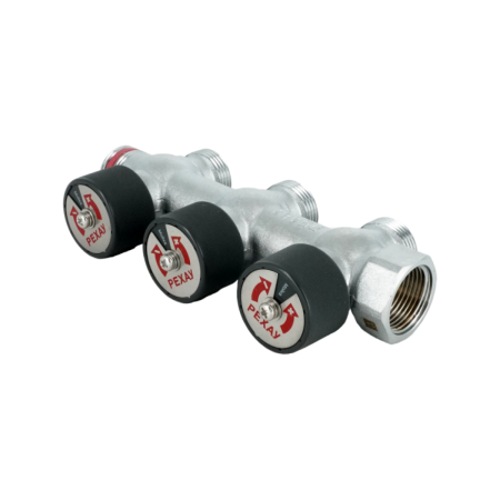 Коллектор распределительный Rehau RAUTITAN G 3/4"х3/4" EK, 3 отвода, с регулировкой