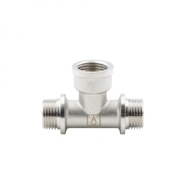 Тройник 1/2" НР-ВР-НР, никелированный Alato