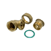 Сгон-американка угловой НВ ELSEN Metalit, 1 1/2", латунь, плоское уплотнение