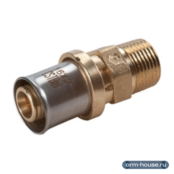 Переходник с наружной резьбой Giacomini RM107, 3/4" (Н) x 20x2, латунь