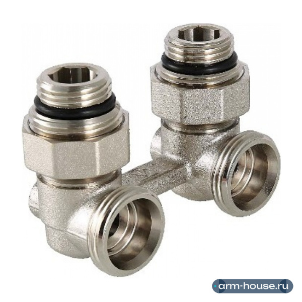 Узел нижнего подключения радиатора Valtec 1/2"x3/4", евроконус, угловой (арт. VT.345.KNA.E04)