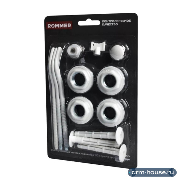 Комплект Rommer 1/2" с 3-мя кронштейнами 13 в 1
