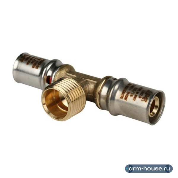 Тройник пресс Stout 16x1/2" НР с наружной резьбой (SFP-0008-161216)