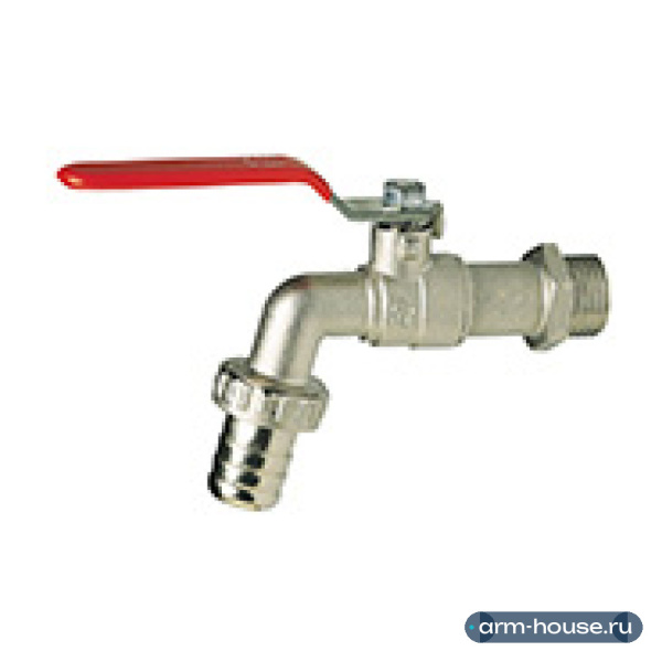 Кран Tecofi шаровой полнопроходной, 1", PN40, ручка бабочка, корпус никелированная латунь, шар хромированная латунь, уплотнение PTFE