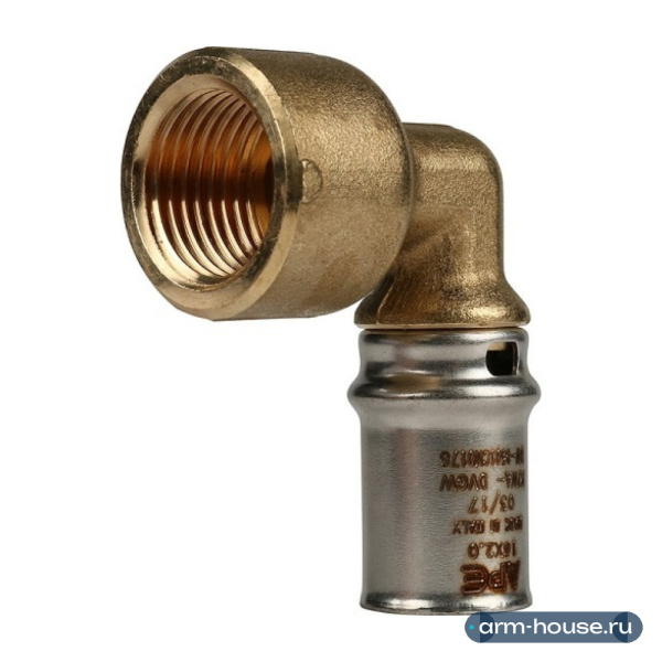 Угольник пресс Stout 16x1/2" ВР с внутренней резьбой (SFP-0010-001216)