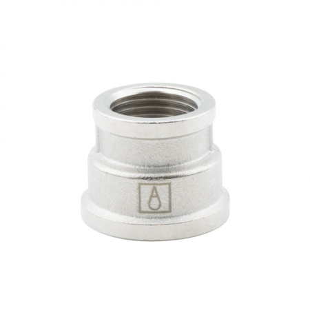Муфта переходная 3/4" х 1/2" , ВР-ВР, никелированная Alato