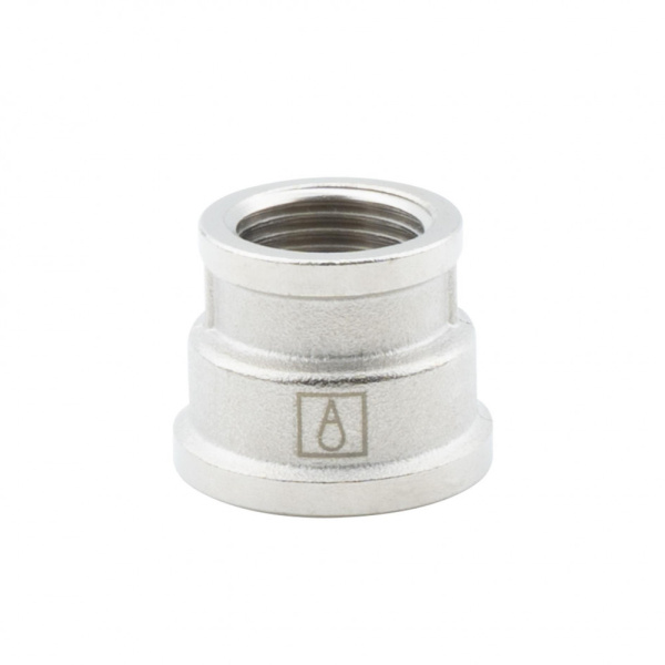 Муфта переходная 3/4" х 1/2" , ВР-ВР, никелированная Alato