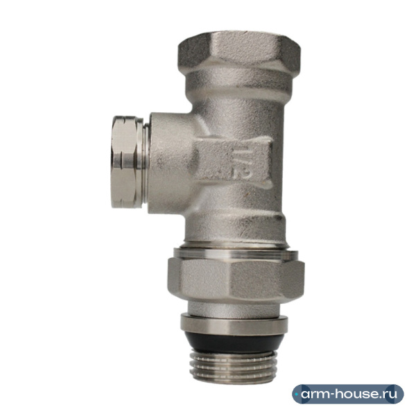 Вентиль, ELSEN, прямой отсекающий, 1/2" В - 1/2" Н, с уплотнением, латунь никелированная