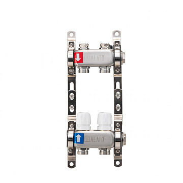 Коллектор Alato 1" x 3/4" x 2-вых для радиаторного отопления (нерж. сталь) 0302-0002