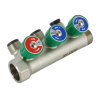 Коллектор модульный ELSEN 3/4"х1/2" HP, 3 контура, с вентилями, латунь