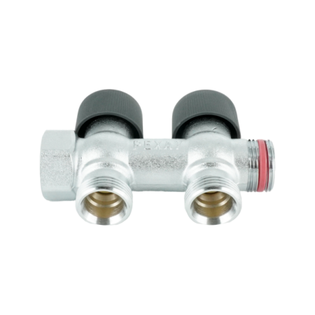 Коллектор распределительный Rehau RAUTITAN G 3/4"х3/4" EK, 2 отвода, с регулировкой