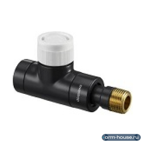 Вентиль термостатический проходной Oventrop Серия E, 1/2" (DN 15) M30x1,5, латунь, цвет антрацит