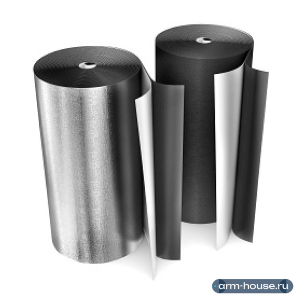 Рулон Energoflex Black Star Duct AL, 20/1,0-5, толщина 20 мм, ширина 1 м, длина 5 м, вспененный полиэтилен с алюминиевой фольгой, цвет: черный (рулон 5 м2)