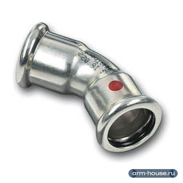 Отвод 45° SANHA 24041, 54 мм, оцинкованная сталь, ВПр-ВПр