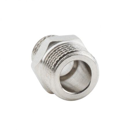 Ниппель переходной 3/8" х 1/4" , НР-НР, никелированный Alato