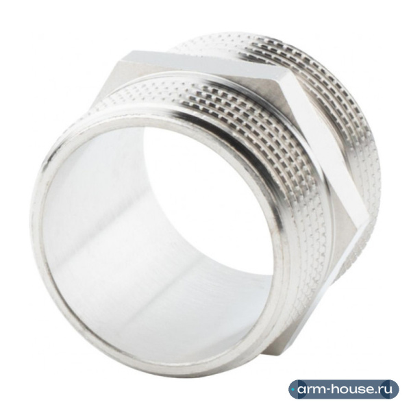 Ниппель 1 1/4", НР-НР, никелированный Alato