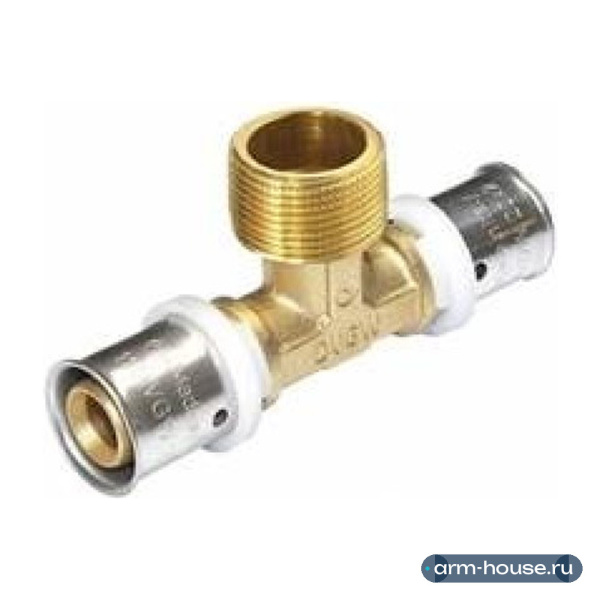 Тройник SANHA 3fit-Press 25130G, 20x2,0-1/2"-20x2,0 мм, ВР
