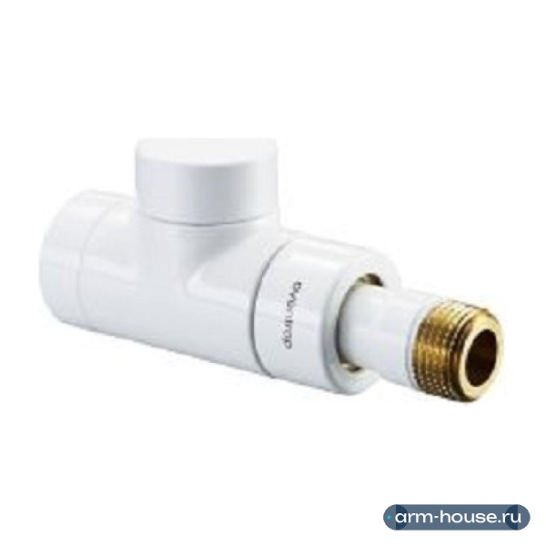 Вентиль на обратную подводку проходной Oventrop Combi E, DN 15 (1/2"), латунь, цвет белый