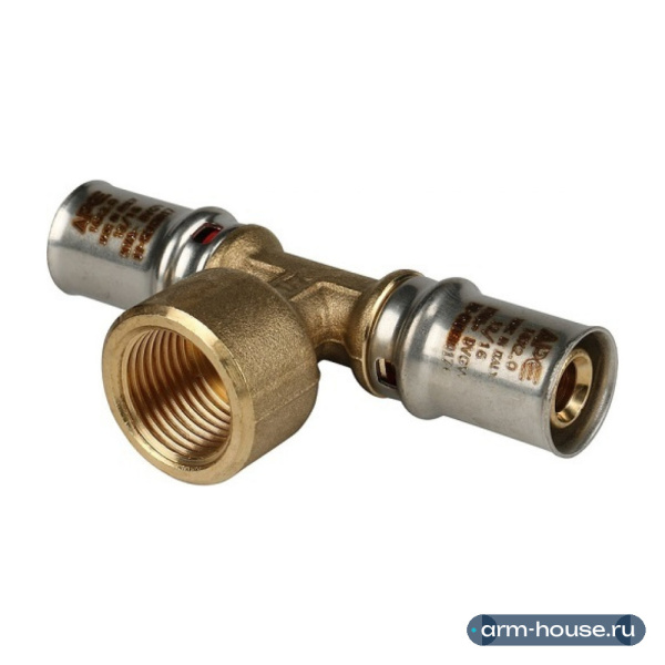 Тройник пресс Stout 16x1/2" ВР с внутренней резьбой (SFP-0007-001216)