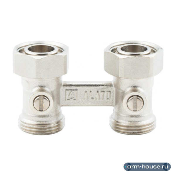 Узел нижнего подключения радиатора 3/4" х 3/4" EK, Н-образный прямой