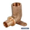 Угольник настенный ВР РЕХАУ RAUTITAN, 20-Rp 1/2", бронза (RX+), с длинным патрубком