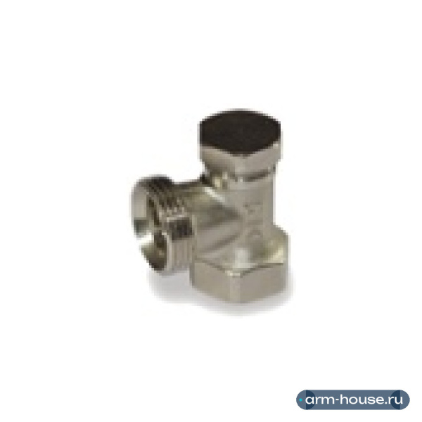 Вентиль запорный угловой Varmann, 3/4" x 1/2" (DN 15), латунь, на обратную линию