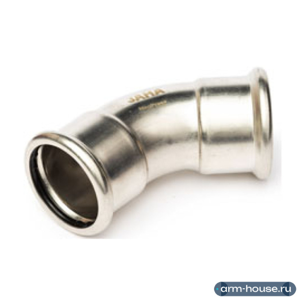 Отвод 45° SANHA NiroPress, 15 мм, AISI 304L, ВПр-ВПр