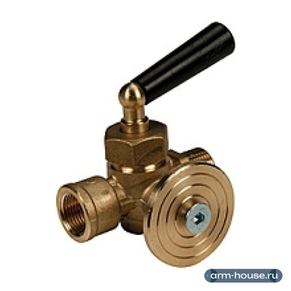 Кран Giacomini 3-ходовой для манометра 3/8", сертифицированный INAIL (ISPESL)