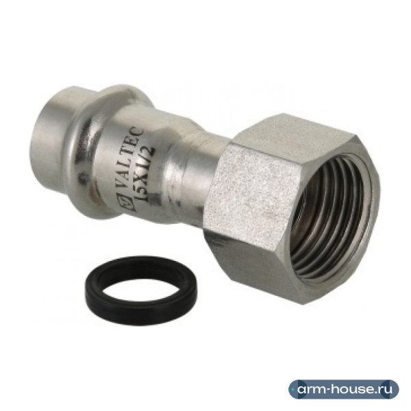 Соединитель с накидной гайкой Valtec 22х3/4" (пресс-фитинги из нерж. стали серии VTi.908.I)