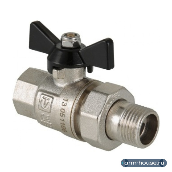 Кран шаровой Valtec Perfect 3/4" ВР/НР с полусгоном ручка-бабочка (арт. VT.327.N.05)