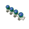 Коллектор модульный ELSEN 3/4"х1/2" HP, 4 контура, с вентилями 90°, латунь TIN