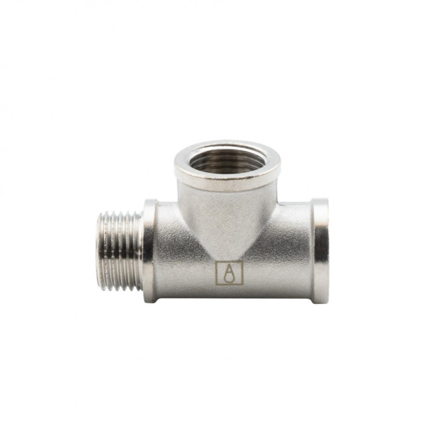 Тройник 1/2" ВР-ВР-НР, никелированный Alato