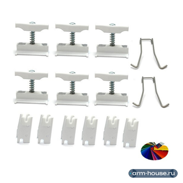 Комплект крепления Zehnder Set CVD (6xBH+CVD0), L=21-40 EL, цвет RAL 7016
