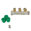 Коллектор модульный ELSEN 3/4"х1/2" HP, 3 контура, с вентилями, латунь