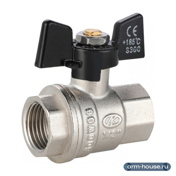 Кран шаровый полнопроходной AOSKER 0101.1515 размер 1/2" ВР, ручка бабочка