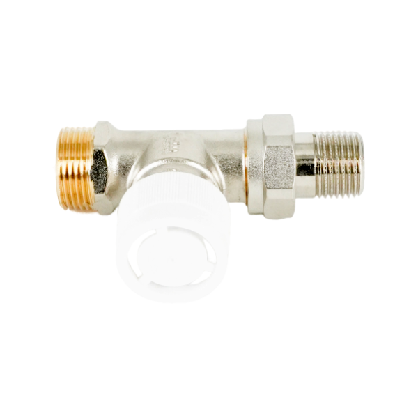 Вентиль термостатический проходной Oventrop Серия AV9, 3/4" x 1/2" Н ЕК-Н (DN 15), латунь никелированная, плавная преднастройка