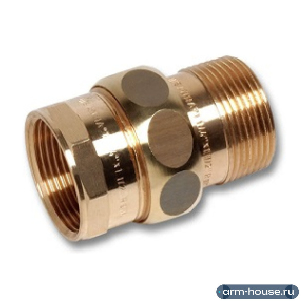 Сгон НР-ВР SANHA, 3/4", латунь, с плоским уплотнением, 223