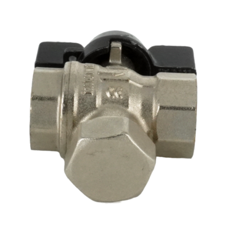Кран шаровой, ELSEN, с фильтром механической очистки, 1/2", ВВ, PN 30, T°C -от -20 до +100, ручка-бабочка